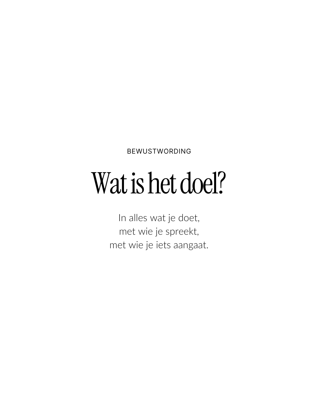 Wat is het doel?