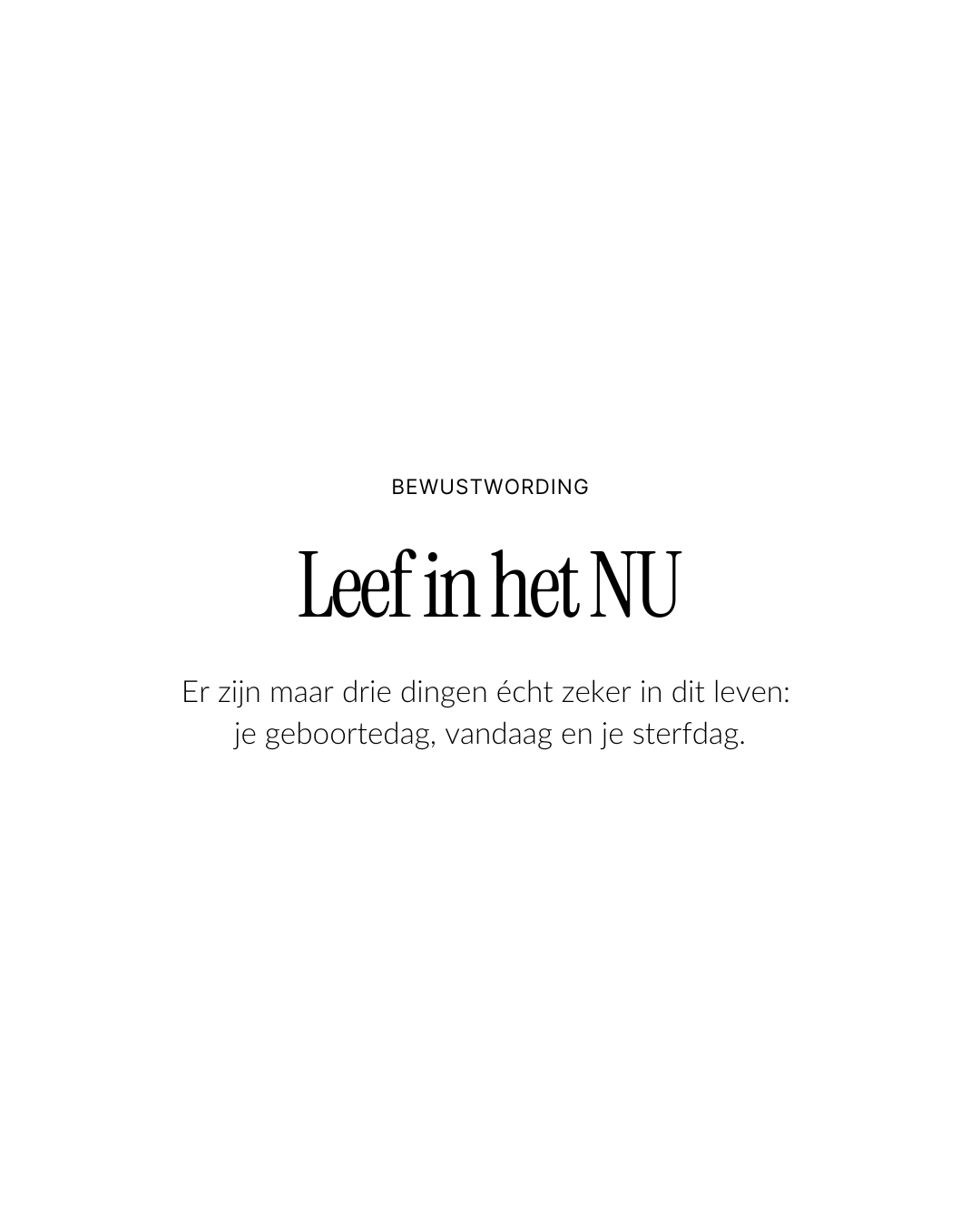 Leef in het NU